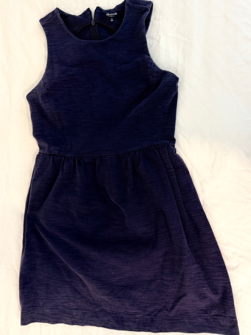 Madewell Navy Blue Keynote Ponte Sleeveless Fit & Flare Dress Mini Sz M